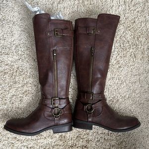 Guess Herly Riding Boots - Tall Brown Boots